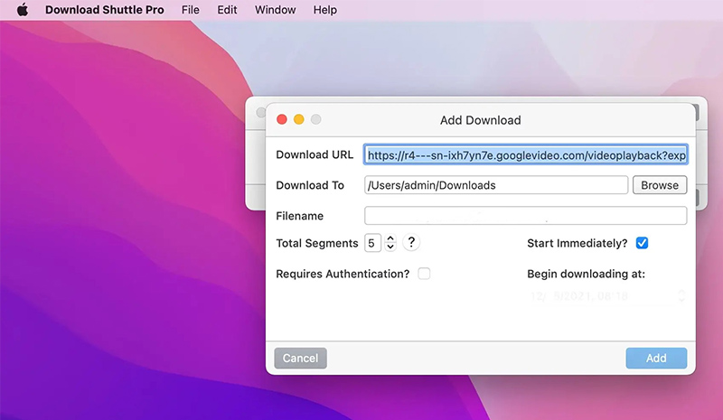 Download Shuttle est un logiciel gratuit uniquement disponible pour Mac.