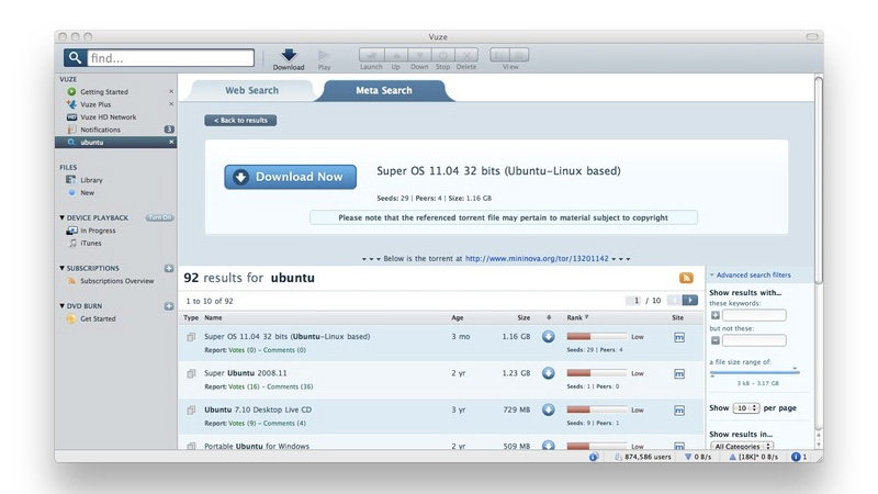 Download torrent for mac os