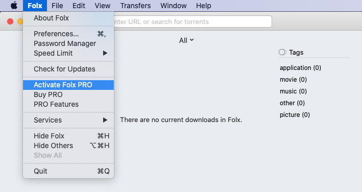  Activate Folx search engine on Mac