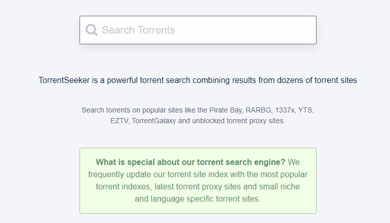 Use Mac torrent search engine - TorrentSeeker