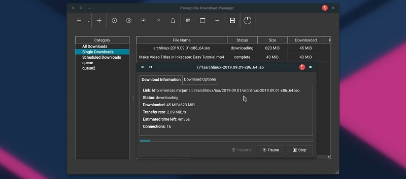 Below you'll fing pros and cons of Persepolis Download Manager