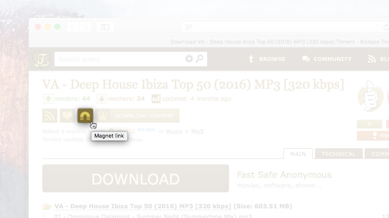 how to download magnet links on mac