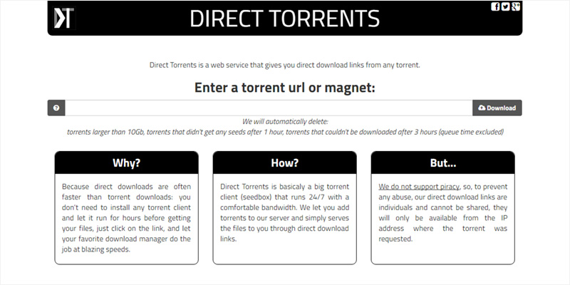 How download torrent from url to google