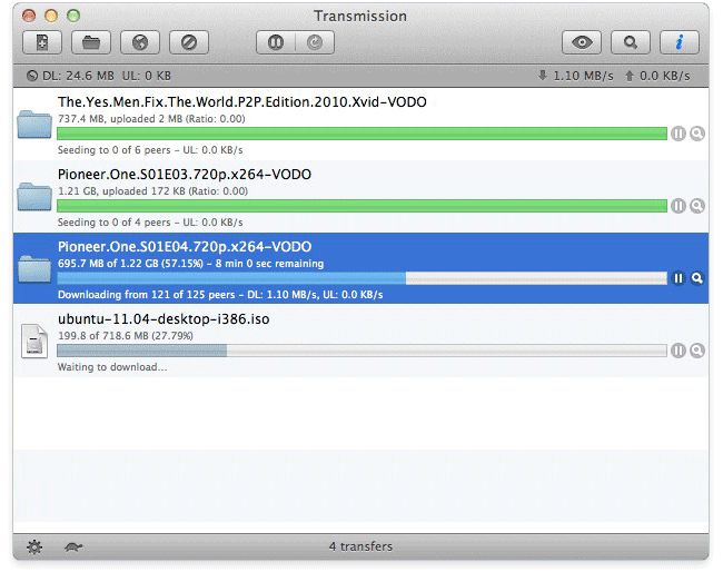 Examinons Transmission comme une alternative à uTorrent Mac.