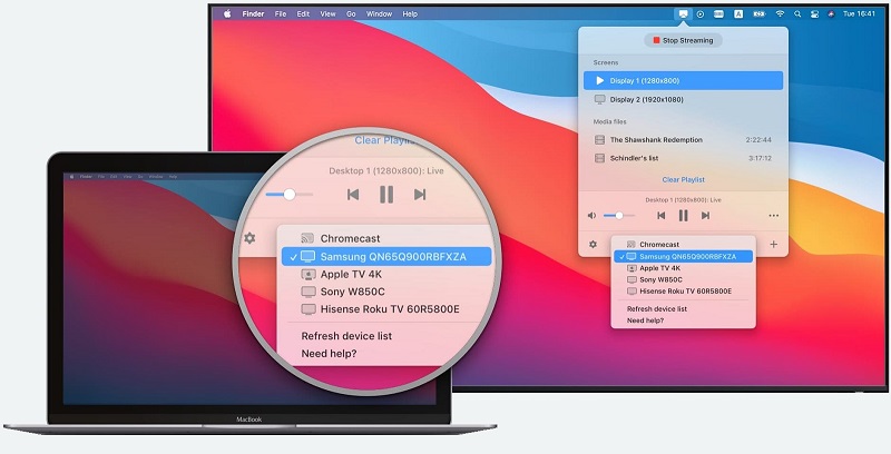 Conecte Mac a Samsung Smart TV usando JustStream.