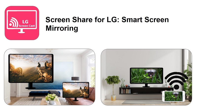 Application de partage d'écran LG.