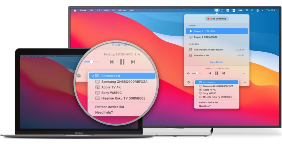 mirror for chromecast mac