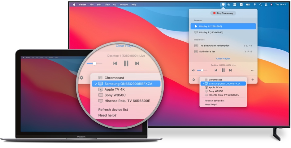 how to airplay from mac without mirroring