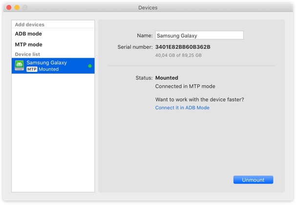  Simplemente abra Finder u otro administrador de archivos para transferir fotos de Android a Mac.