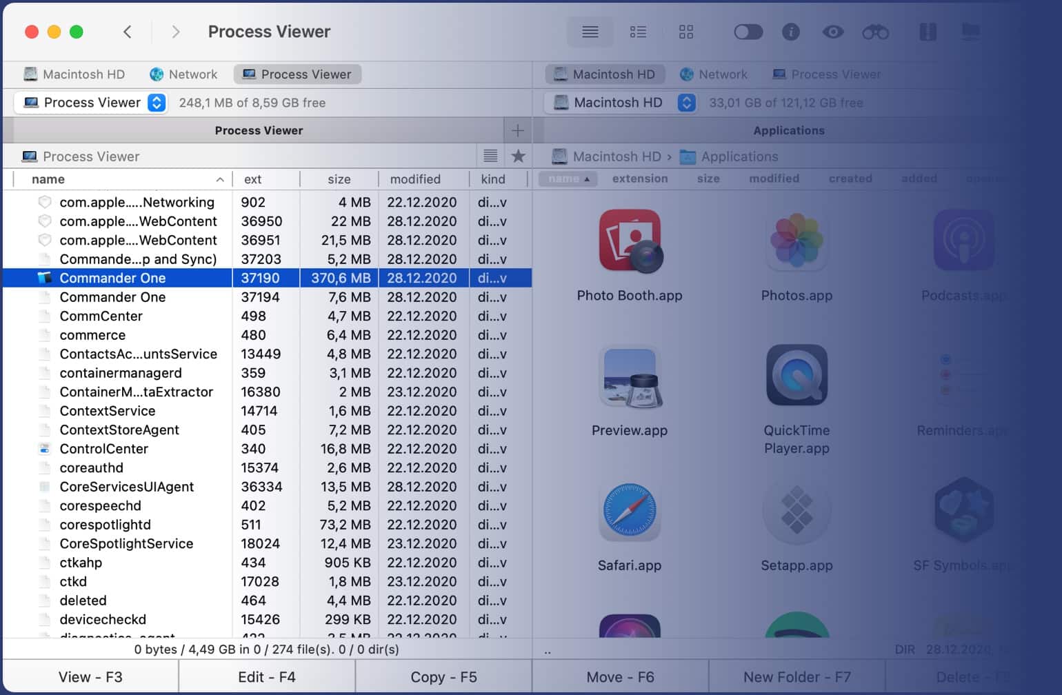 Dual-panel file manager for macOS Monterey – Commander One
