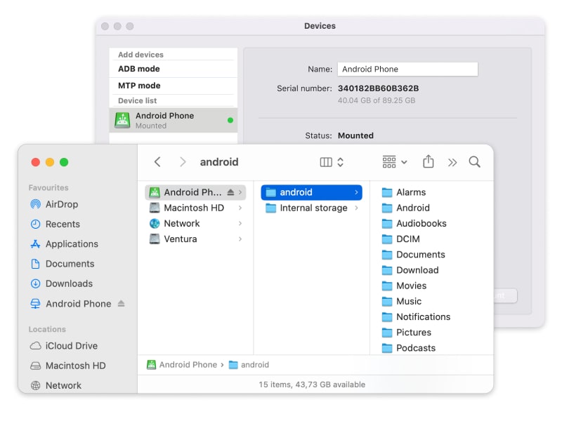 la mejor aplicación para conectar y transferir archivos de Oppo a Mac