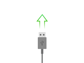  Conecte el cable USB a Android y Mac