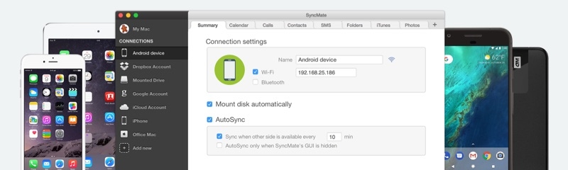SyncMate 作为 Android File Transfer for Mac 替代品