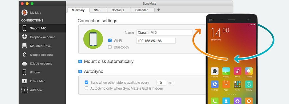 Let's look at amazing features of Xiaomi Mac syncing software SyncMate.
