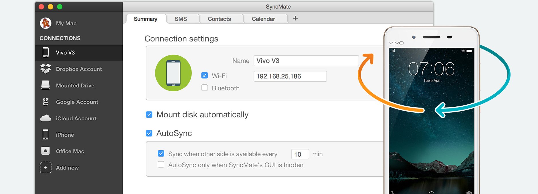 android on mac sync