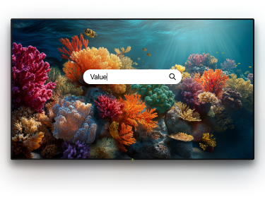 TV with a text input input