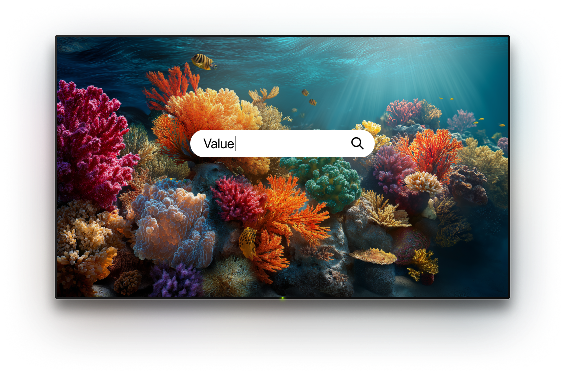TV with a text input option