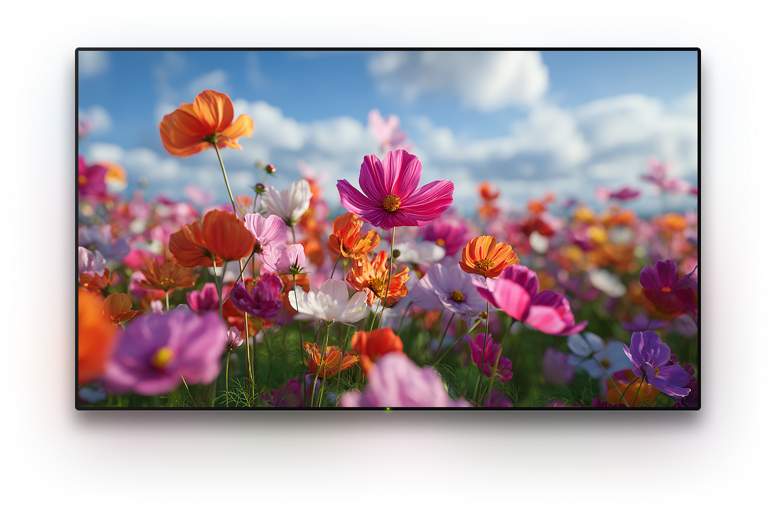 TV with a background image