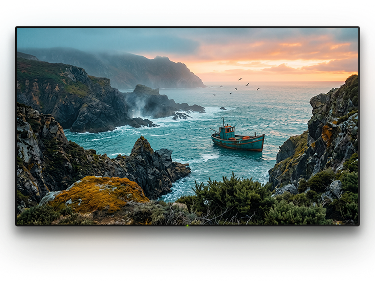 TV with a background image