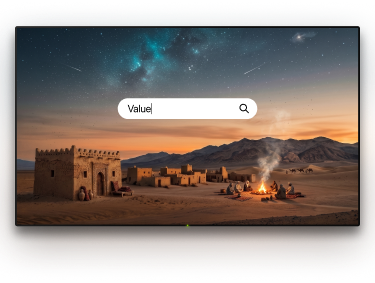 TV with a text input input