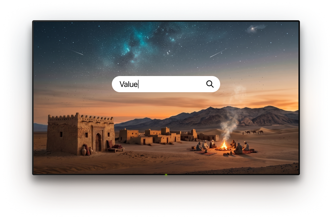 TV with a text input option