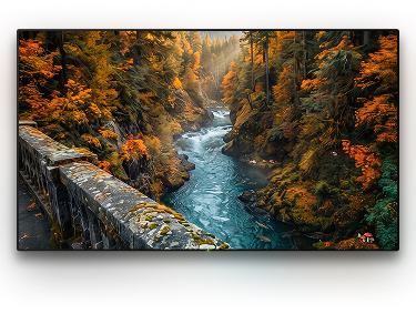 TV with a background image