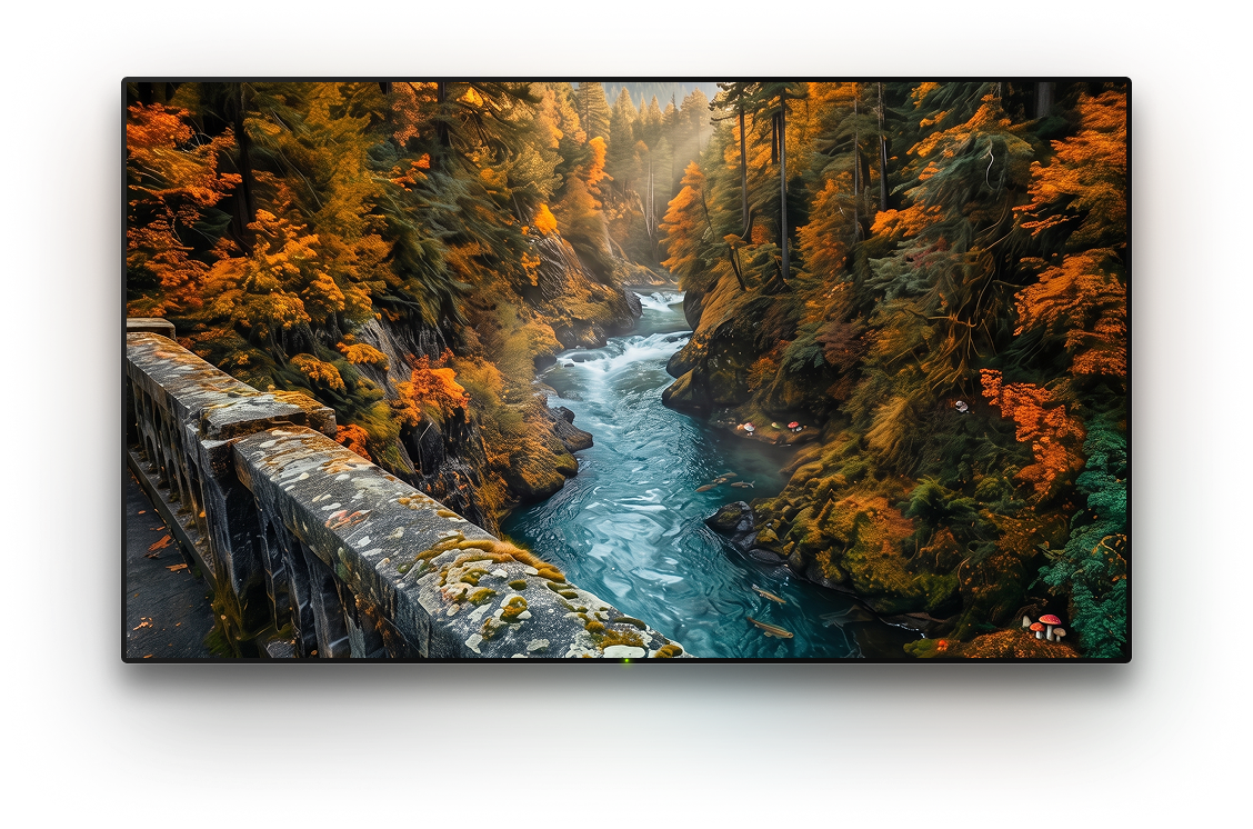 TV with a background image