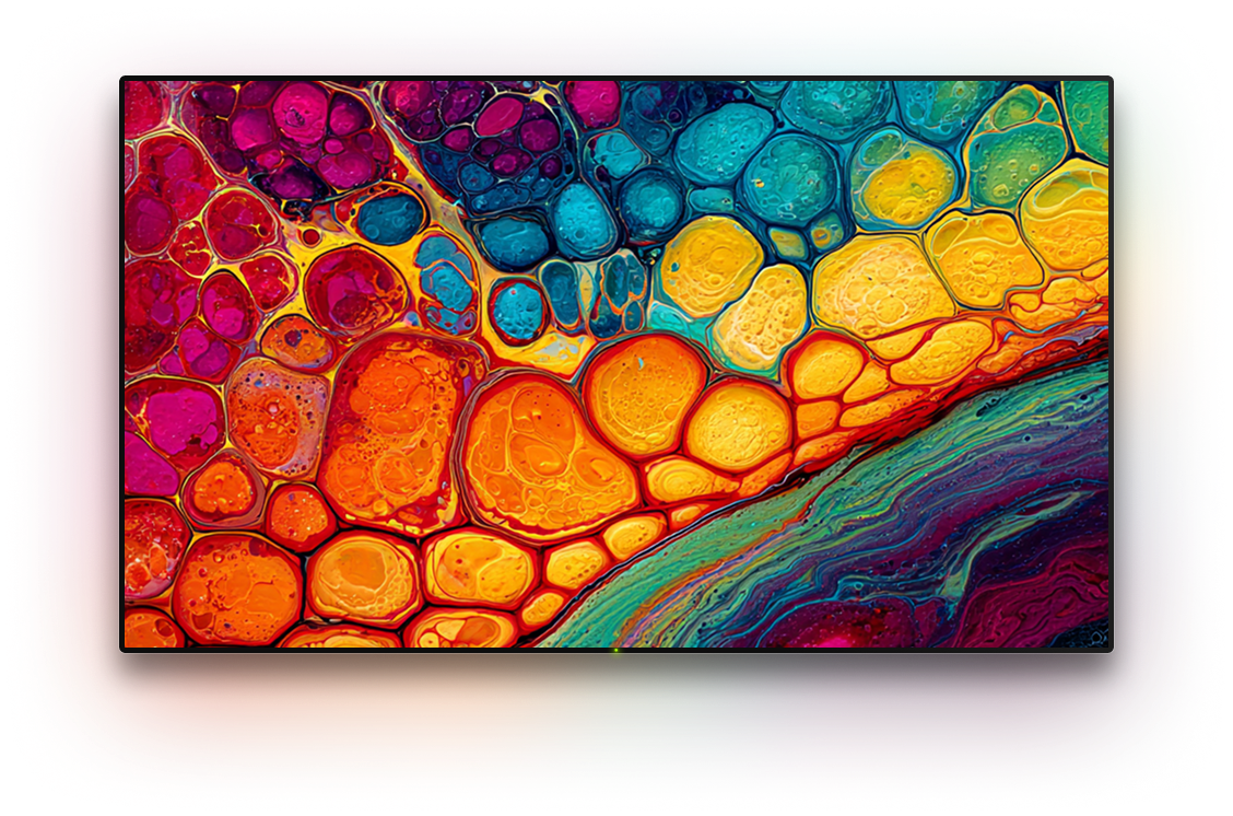 TV with a background image