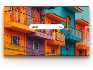 TV with a text input input
