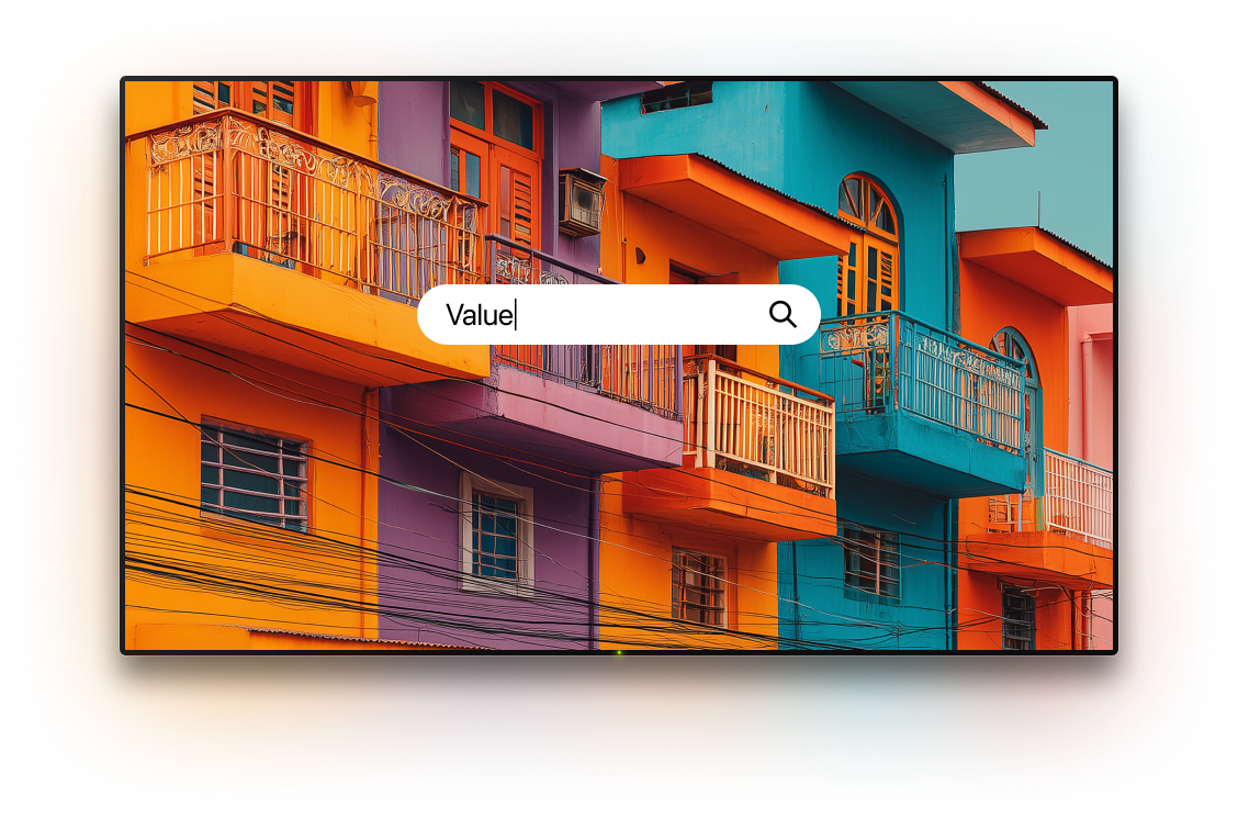 TV with a text input option