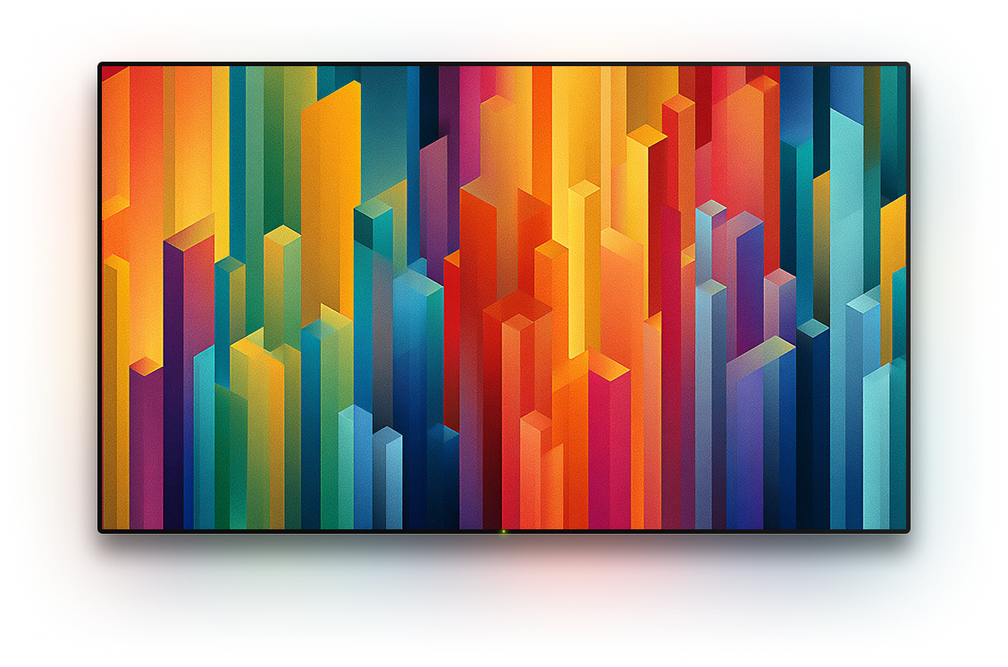 TV with a background image