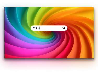 TV with a text input input