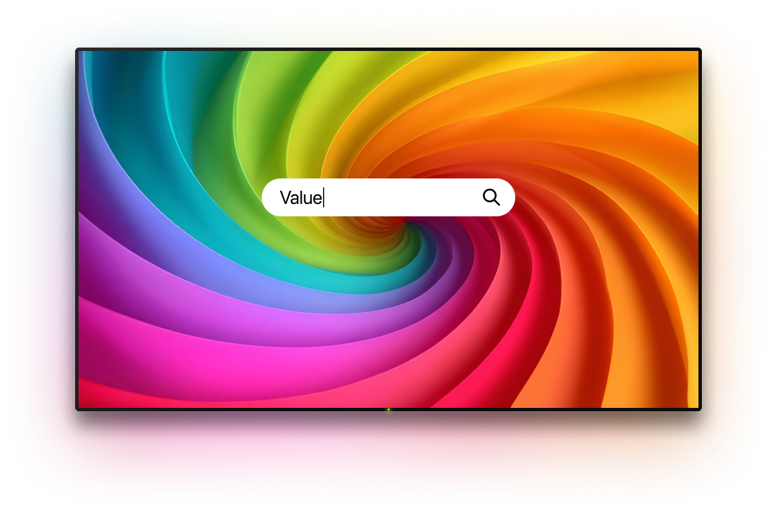 TV with a text input option