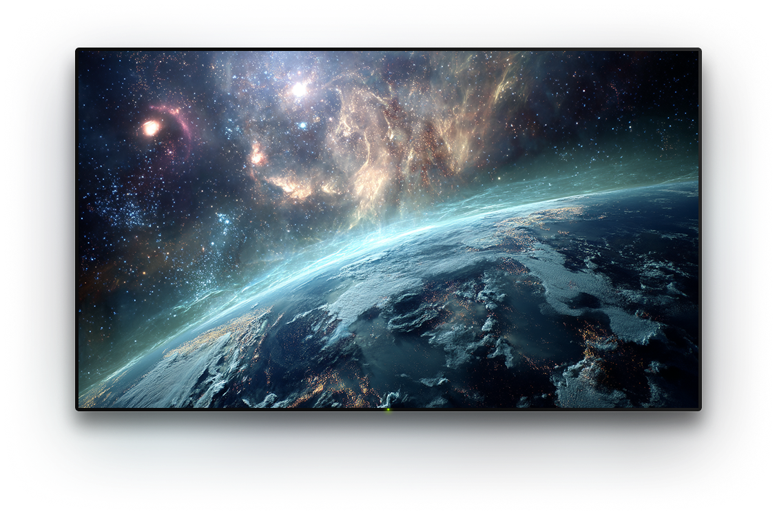 TV with a background image