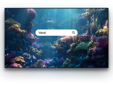 TV with a text input input