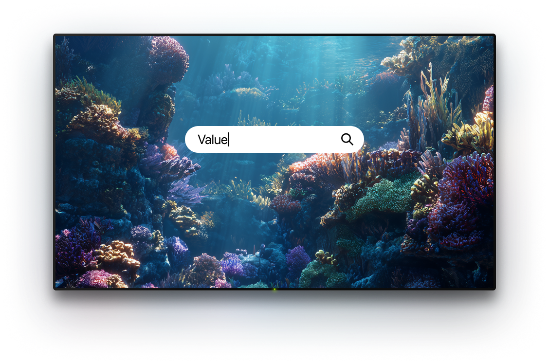 TV with a text input option