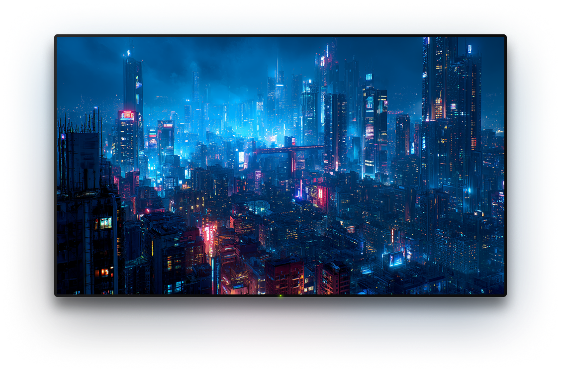 TV with a background image