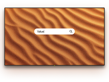 TV with a text input input