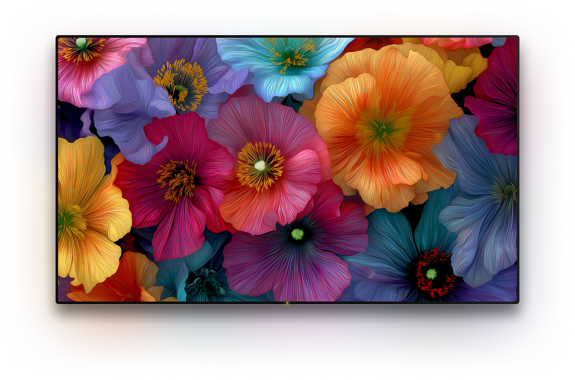 TV with a background image