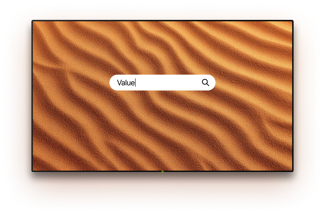 TV with a text input option