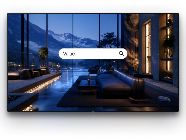TV with a text input input