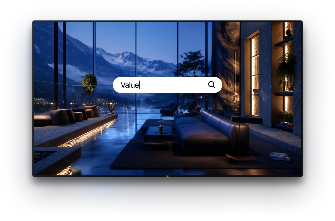 TV with a text input option