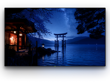 TV with a background image