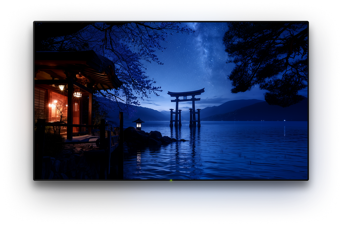 TV with a background image