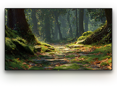 TV with a background image