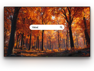 TV with a text input input