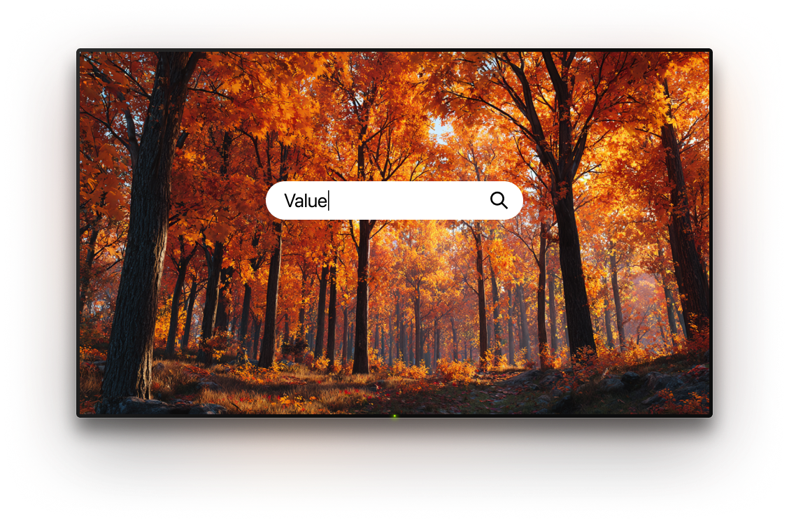 TV with a text input option