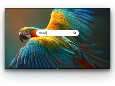 TV with a text input input