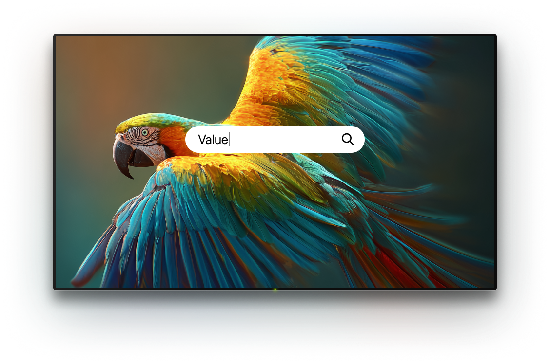 TV with a text input option