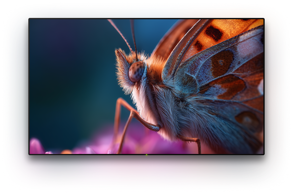 TV with a background image